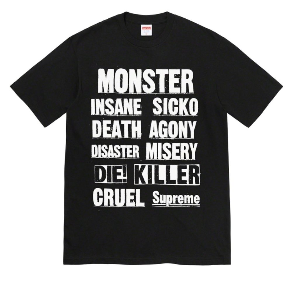 NWT Supreme Monster Tee - Black - XL